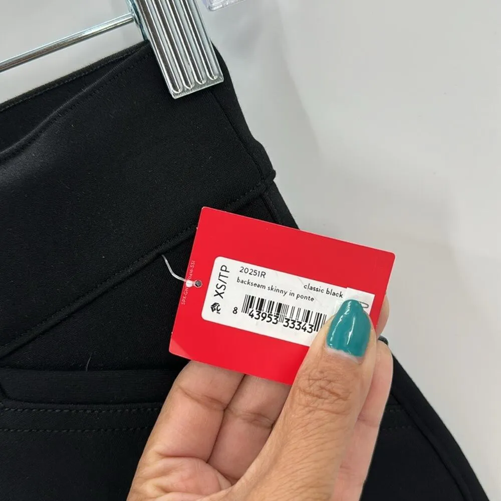 SPANX back seam skinny ponte classic black neutral minimalist classic size XS - Image 3