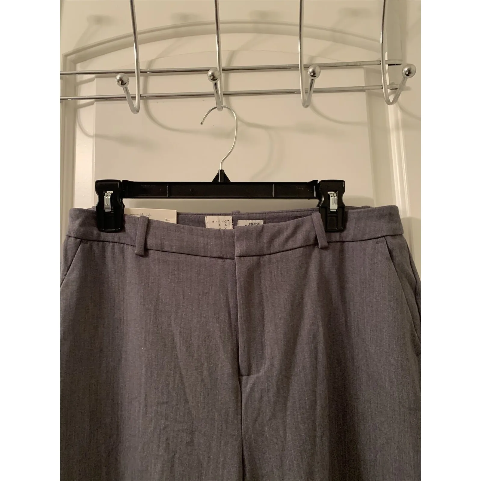 A New Day Women's Gray Dress Pants Slacks Wide Leg Stretch w/Pockets Size 12 - Image 4