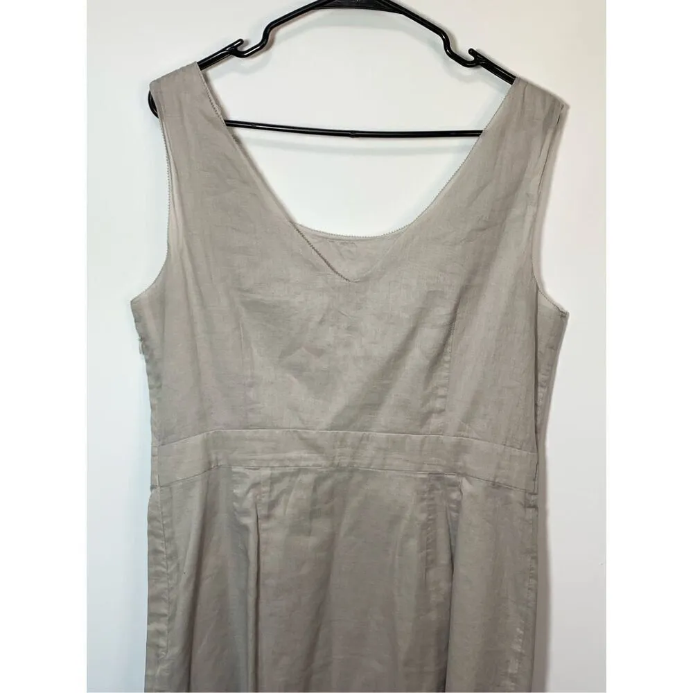 Ann Taylor LOFT Women's Sleeveless Lined Soutache Sheath Dress Gray Size Large - Image 4