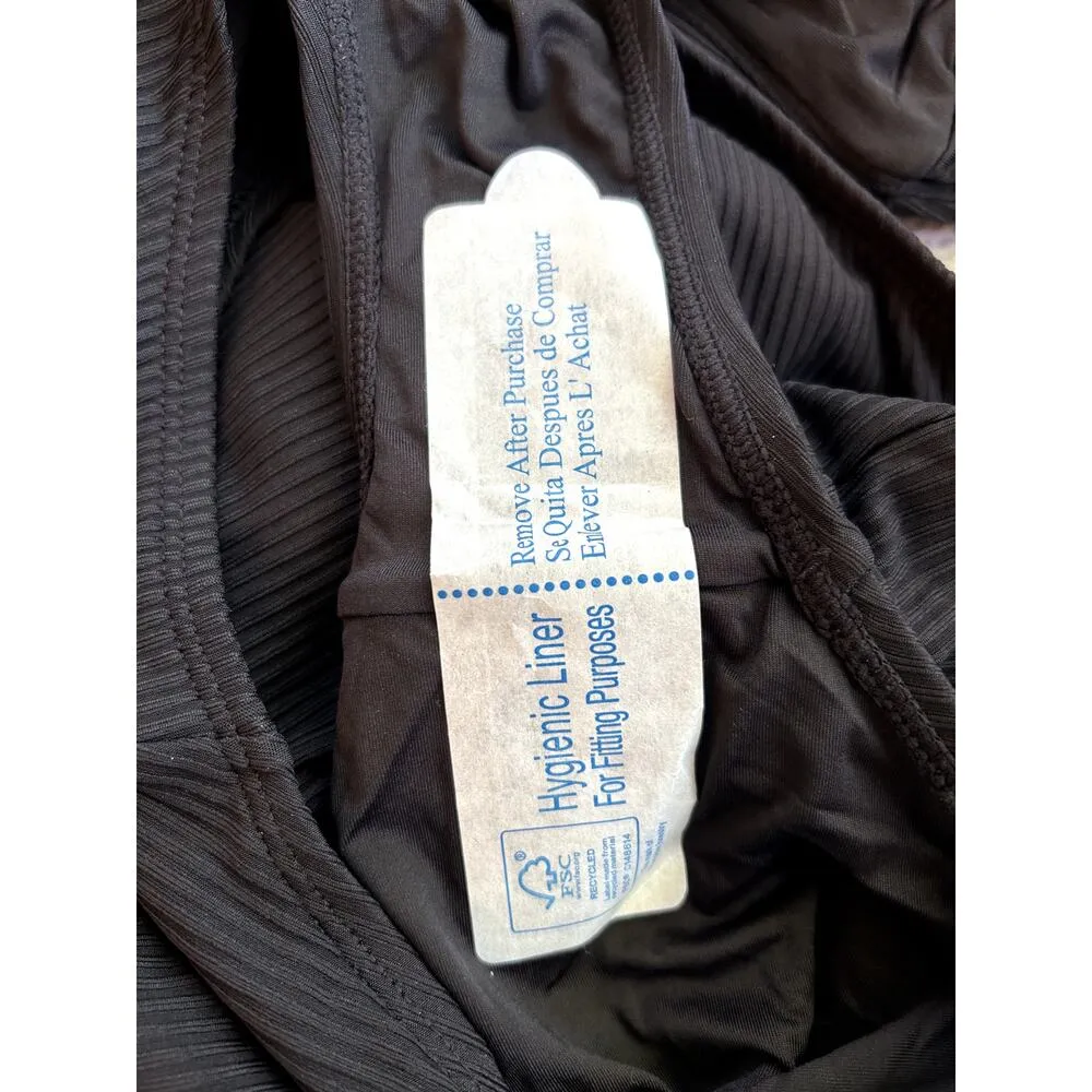 Andie Swim The Mykonos Ribbed One Piece in Black Small Tall NWT - Image 7