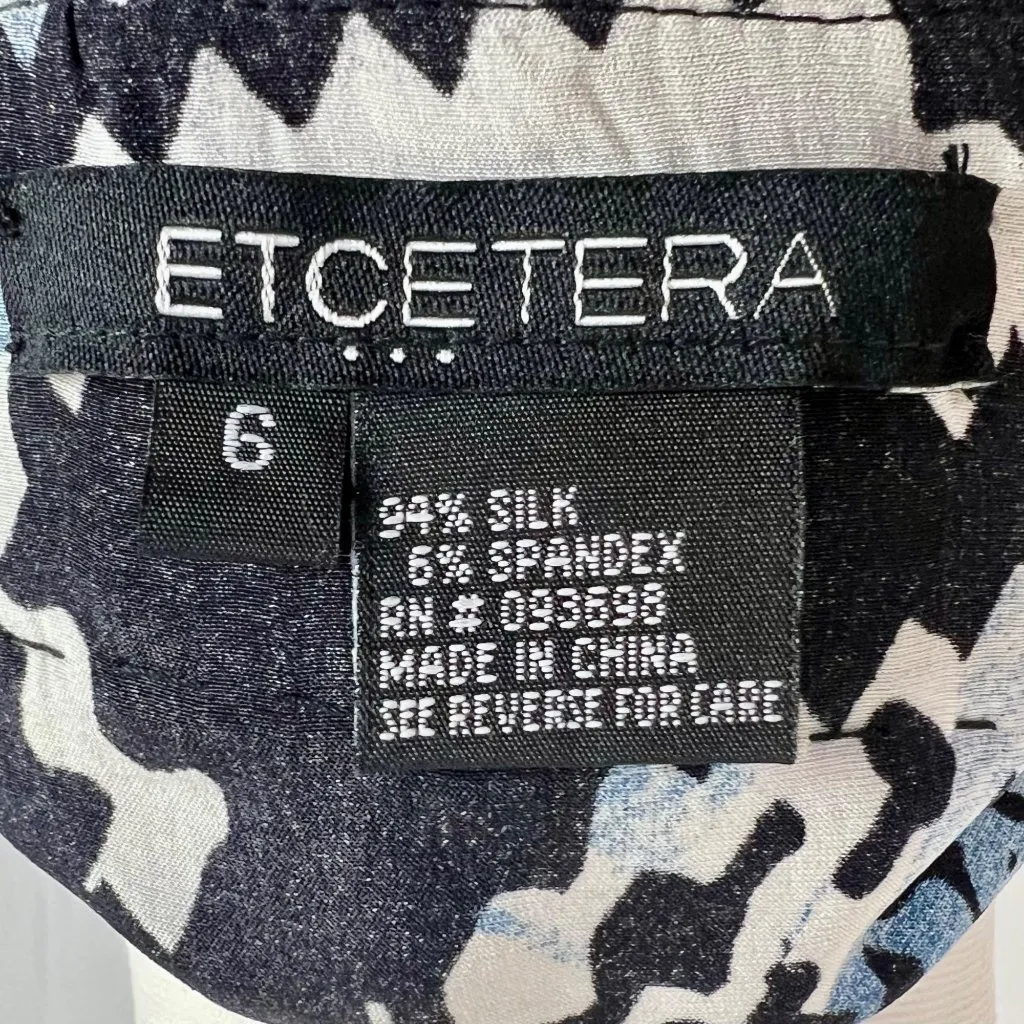 Etcetera Silk Beaded Cocktail Dress 6 Mobwife Zebra Animal Print Resort Cruise - Image 8