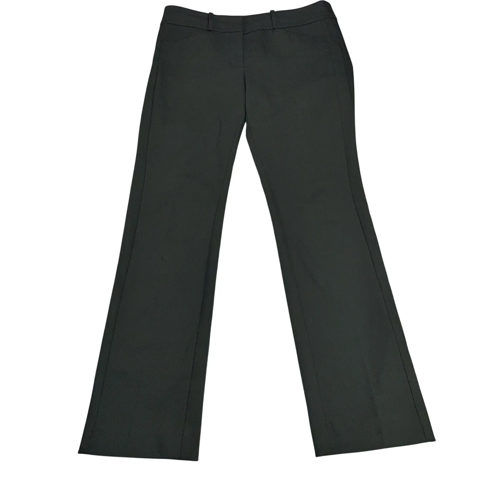 LOFT Marisa Dress Pants Mid Rise Olive Green Double Side Seam Flat Front Size 8 - Image 11