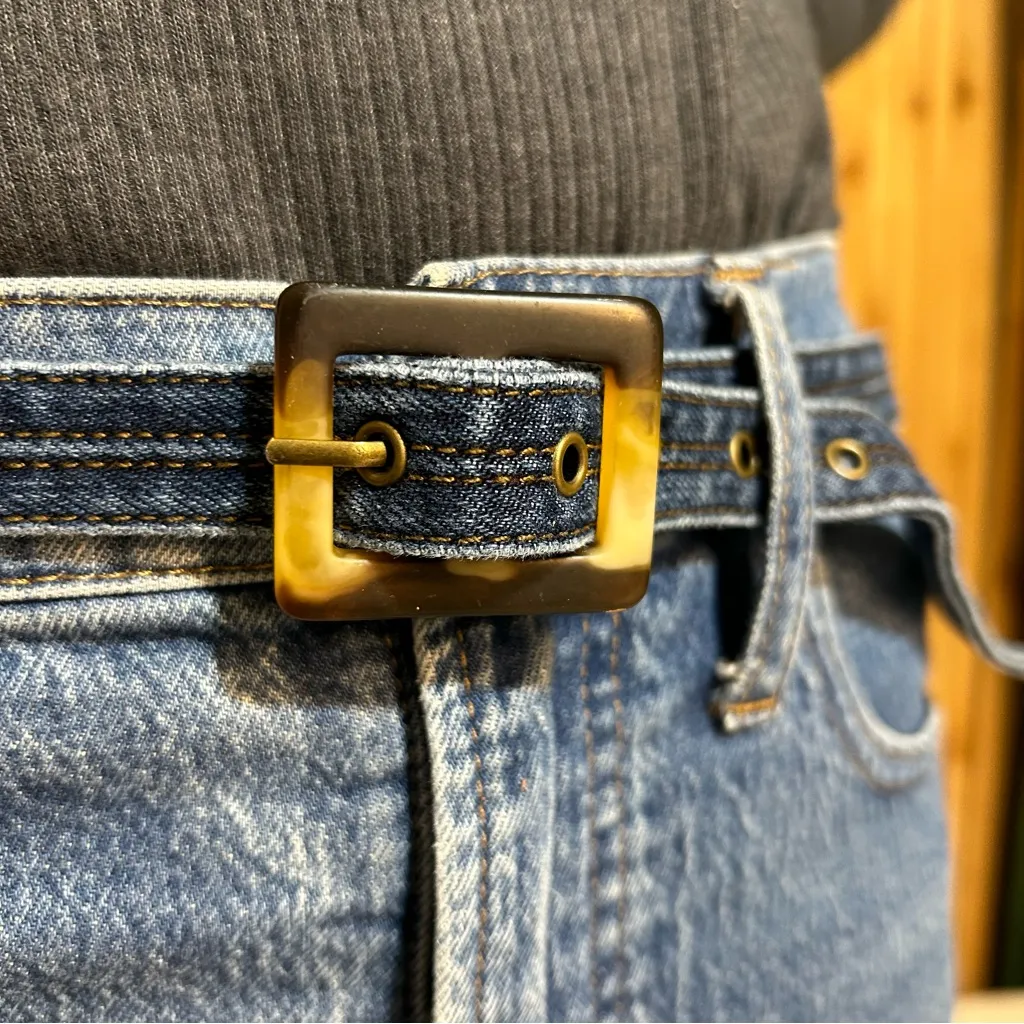 Jean Denim Statement Belt Y2K Coastal Cowgirl Rodeo Western Blue - Image 2