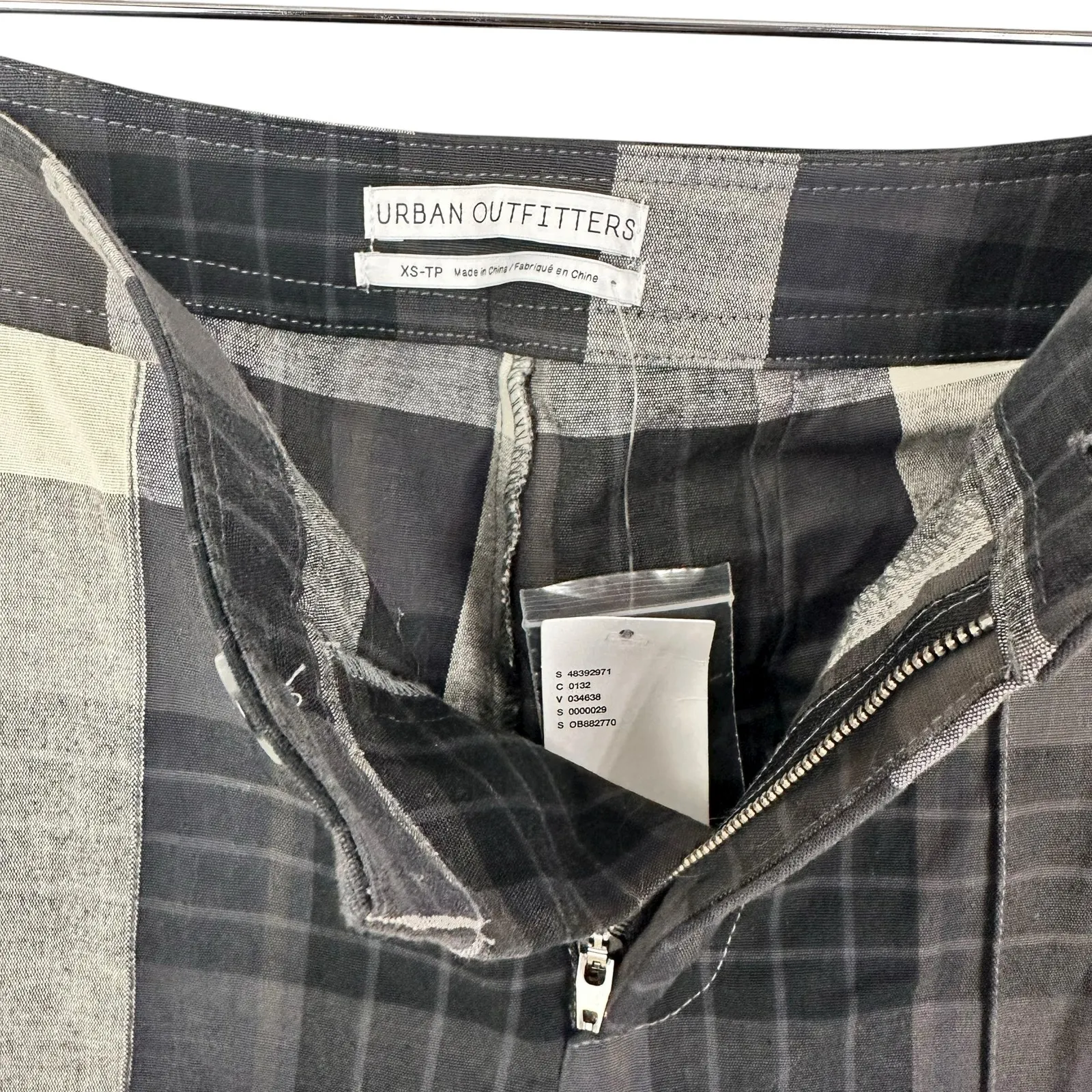 Urban Outfitters Tasha High Rise Kick Flare Pants Black Plaid Motif Size XS NWT - Image 6