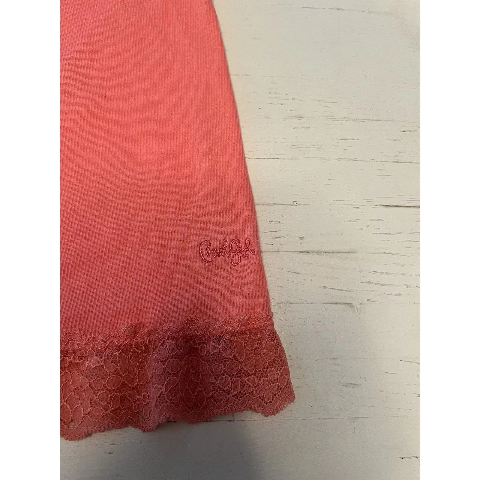 Cruel Girl Woman’s Small Pink y2k Lace Trim Layering Tank Top Cami Nwt‎ - Image 2