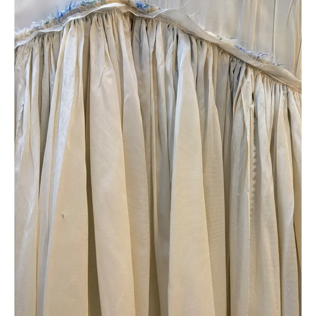 50’s Gigi Young 4 S Chiffon Tea Dress Midi Circle Pleated Blue Party - Image 9