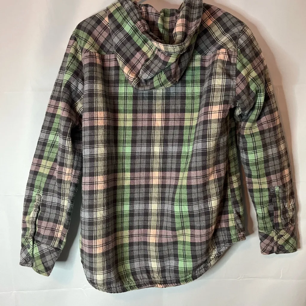 Boston Traders Plaid Fleece lined Hooded Flannel - Image 2