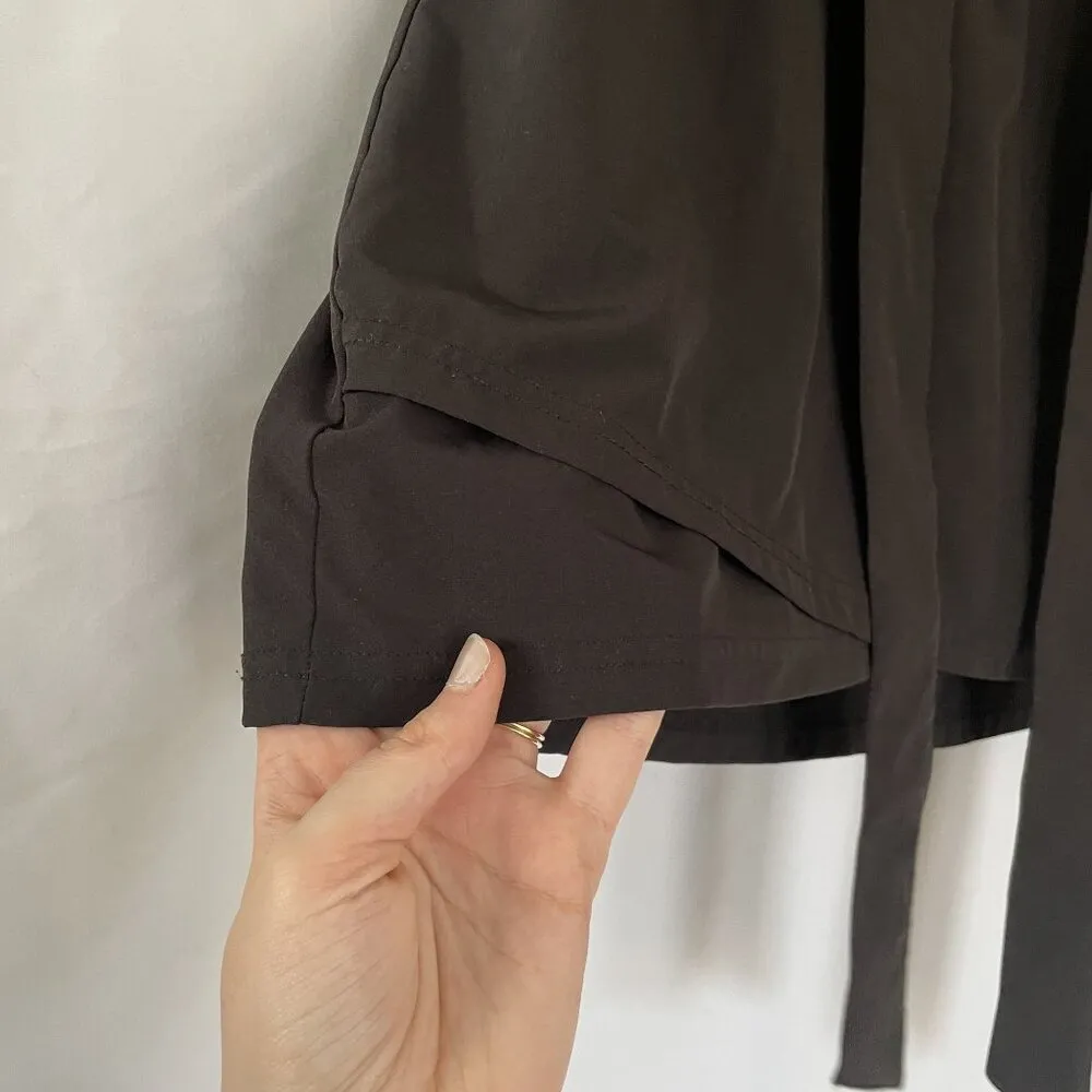 Kyodan women's size small black skort skirt pockets elastic waistband belted - Image 3