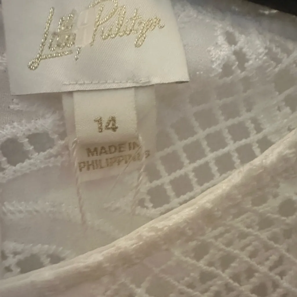 Lilly Pulitzer Oaklynn Tunic - Resort White Palms In Paradise Lace - Size 14 NWT - Image 6