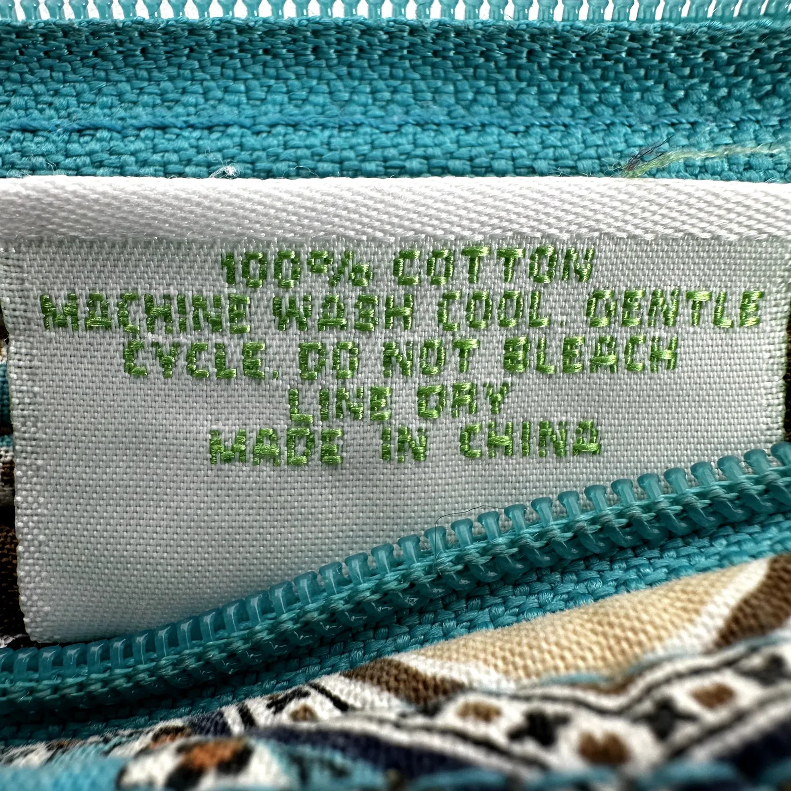 Vera Bradley Frannie Totally Turq Crossbody Purse Spring 2010 Floral Paisley - Image 5