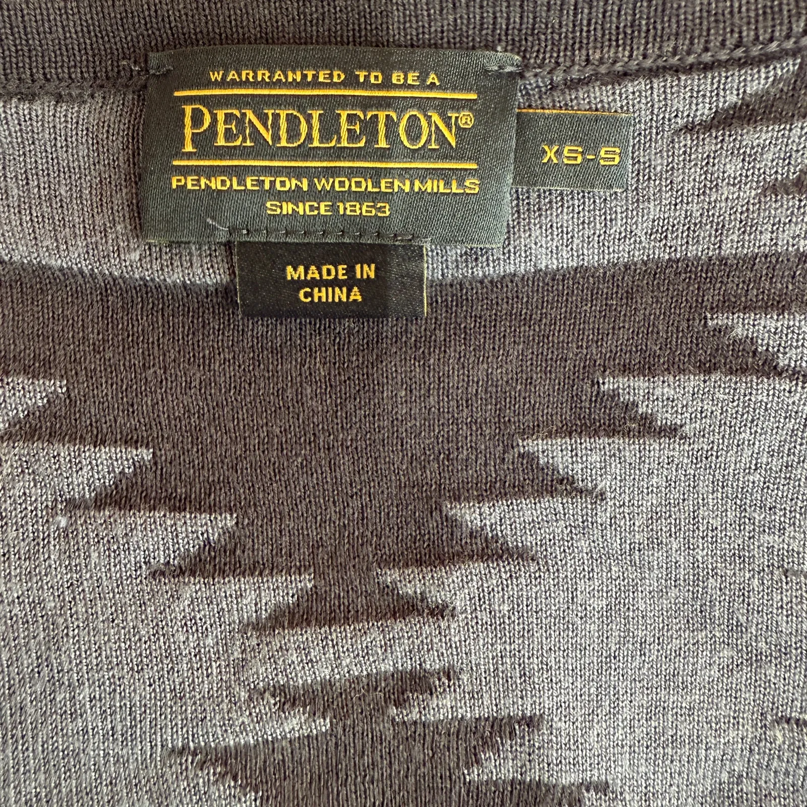 Pendleton Black & Blue Southwestern Aztec Open Cardigan Sweater Size XS - Small - Image 7