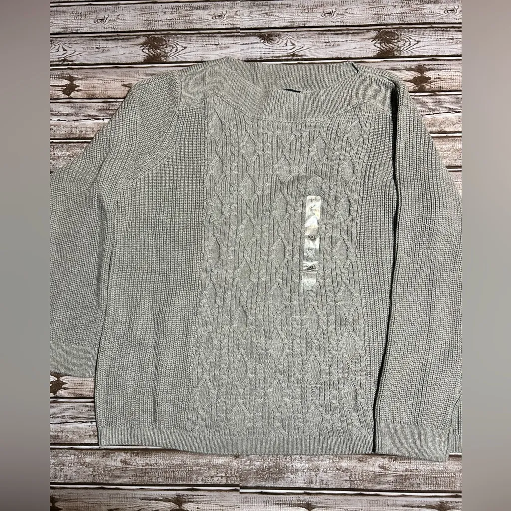 Tommy Hilfiger Light Gray Crewneck Sweater - Image 2