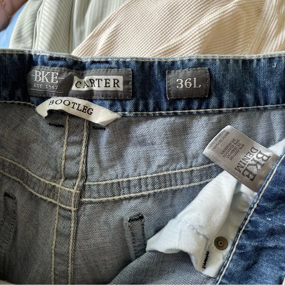 Distressed Jean Shorts Sz 34/36 - Image 11