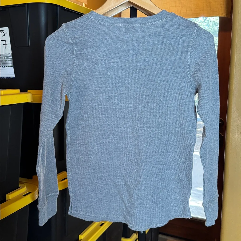 Warm Essentials by Cuddl Duds Waffle Thermal Top Graphite Heather Size Small - Image 7