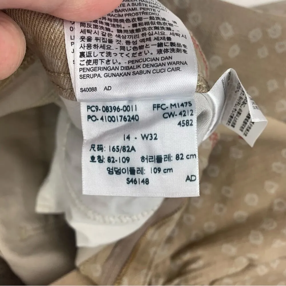 Levi's women's size 14 denim tan printed shorts new western jean - Image 4