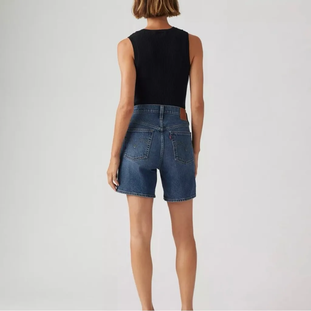 Levi’s Premium 501 Vintage Inspired Mid Thigh High Rise Denim Shorts Size 34/18 - Image 8