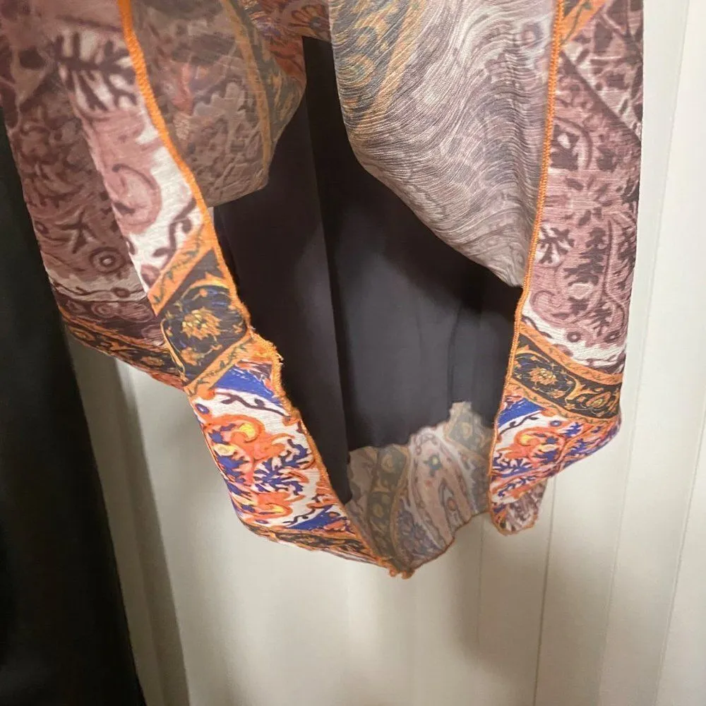 One World Aztec flare long skirt Orange Size undefined - Image 3