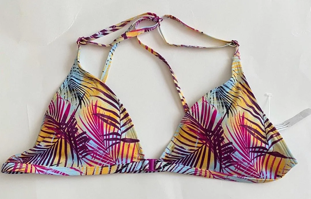UO Out From Under Printed Triangle Racerback Bikini Top - Image 7