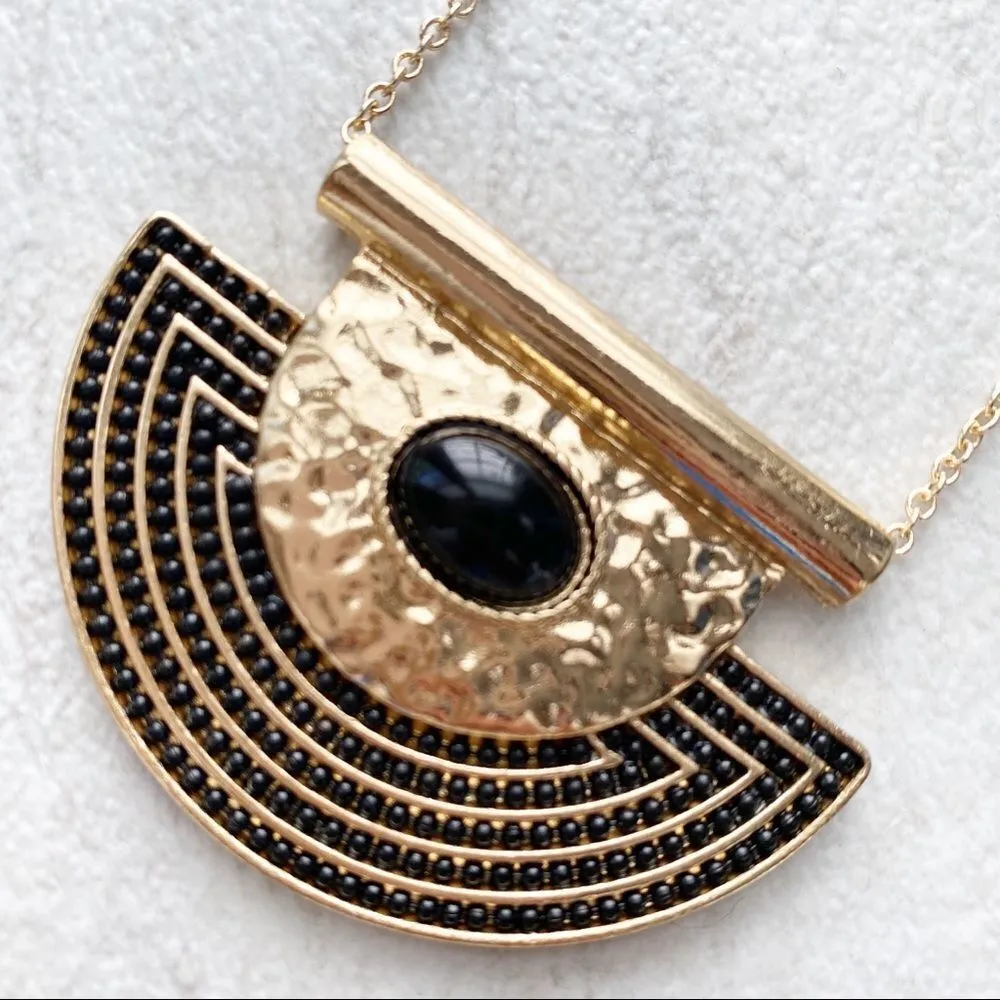 Geometric Necklace and Earrings - Image 2