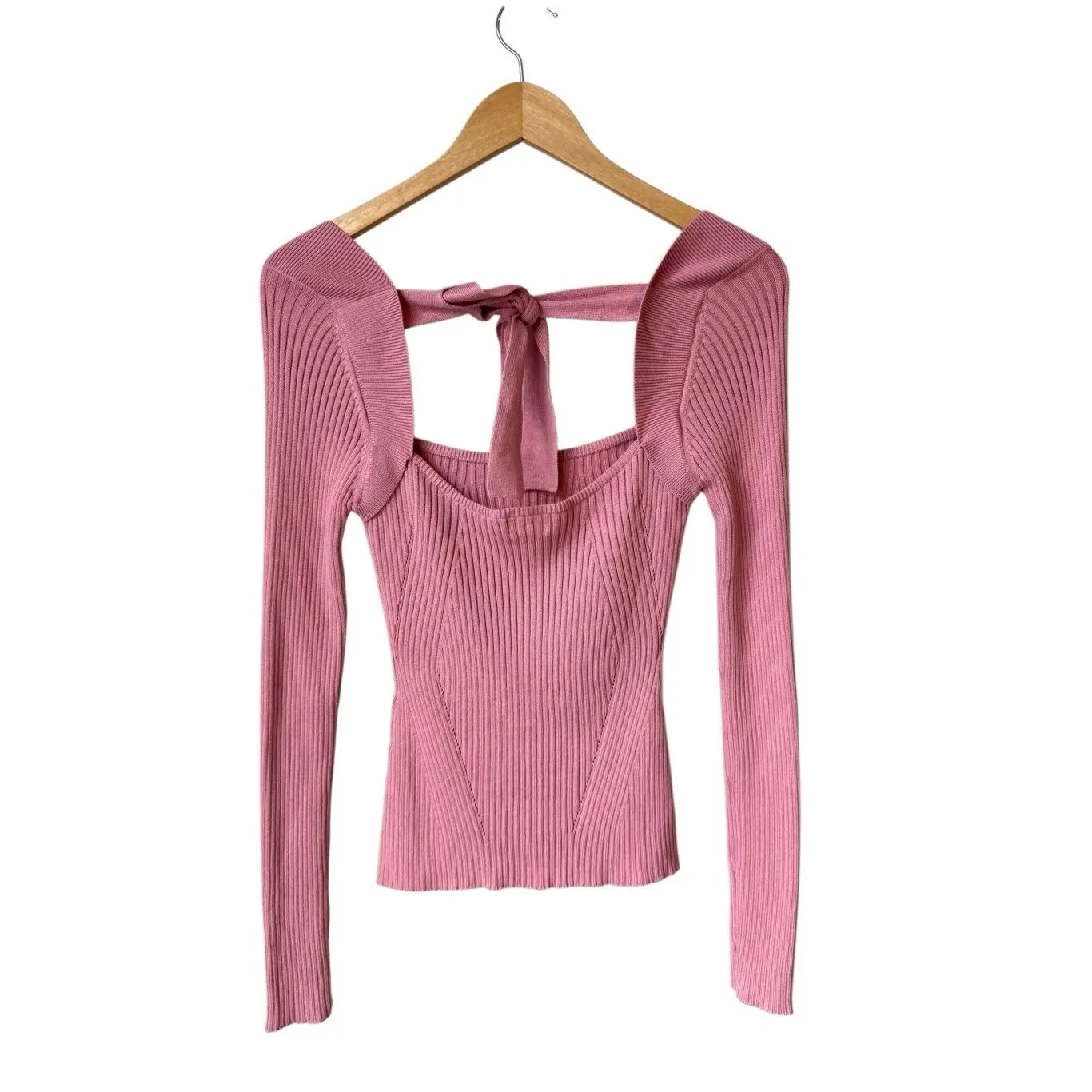 Revolve Lover’s + Friends The Back Fitted Rib Sweater In Pink Size M - Image 6