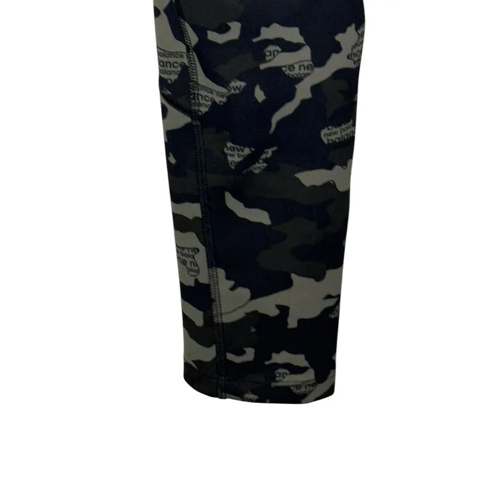 New Balance Women's Pants Activewear Camo Print Leggings Gym Fitness Stretchy 32 - Image 8