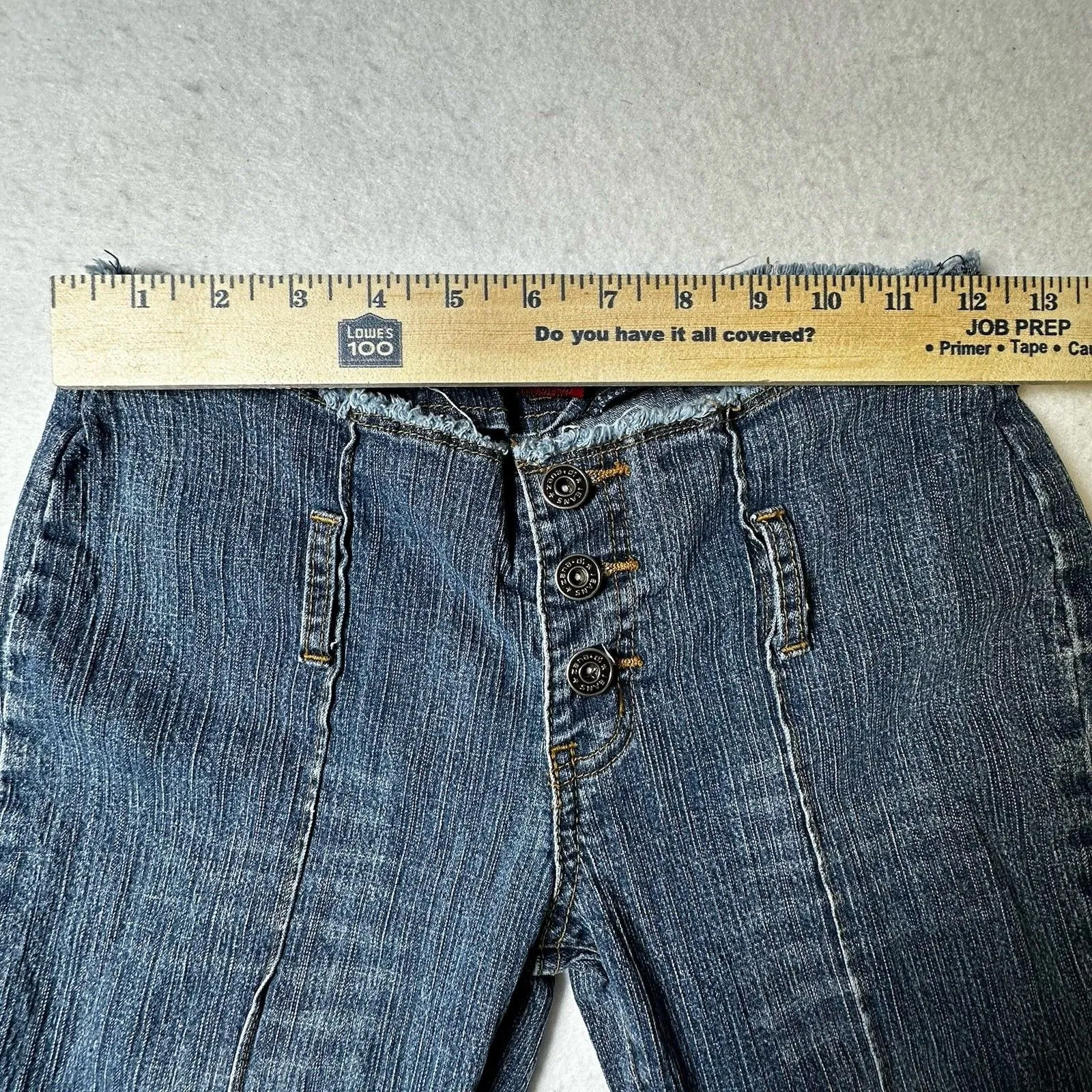 Y2K‎ Low-rise Vtg Jeans Raw Hem Bootcut Sz 3 Zana di denim - Image 7
