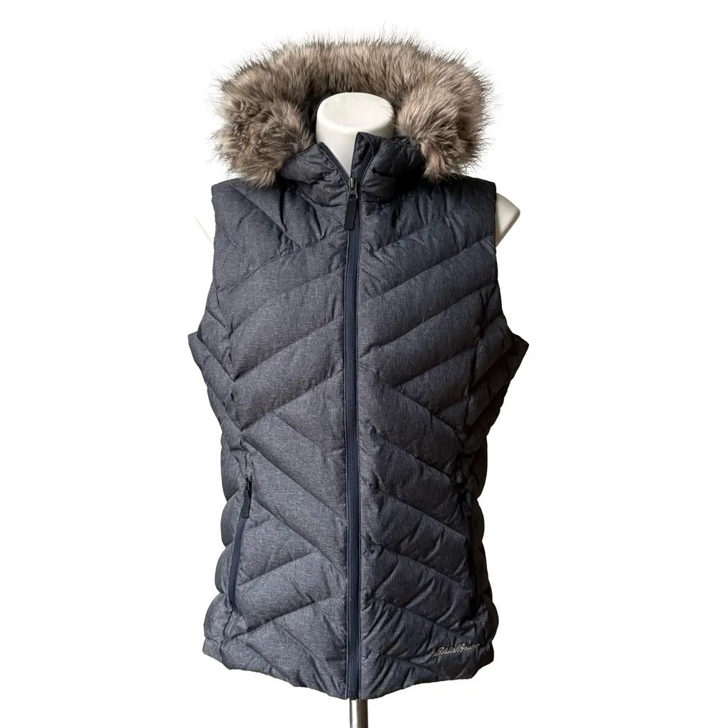 Eddie Bauer Slate Mountain 2.0 Down Vest in Dark Charcoal Heather, Sz L - Image 2