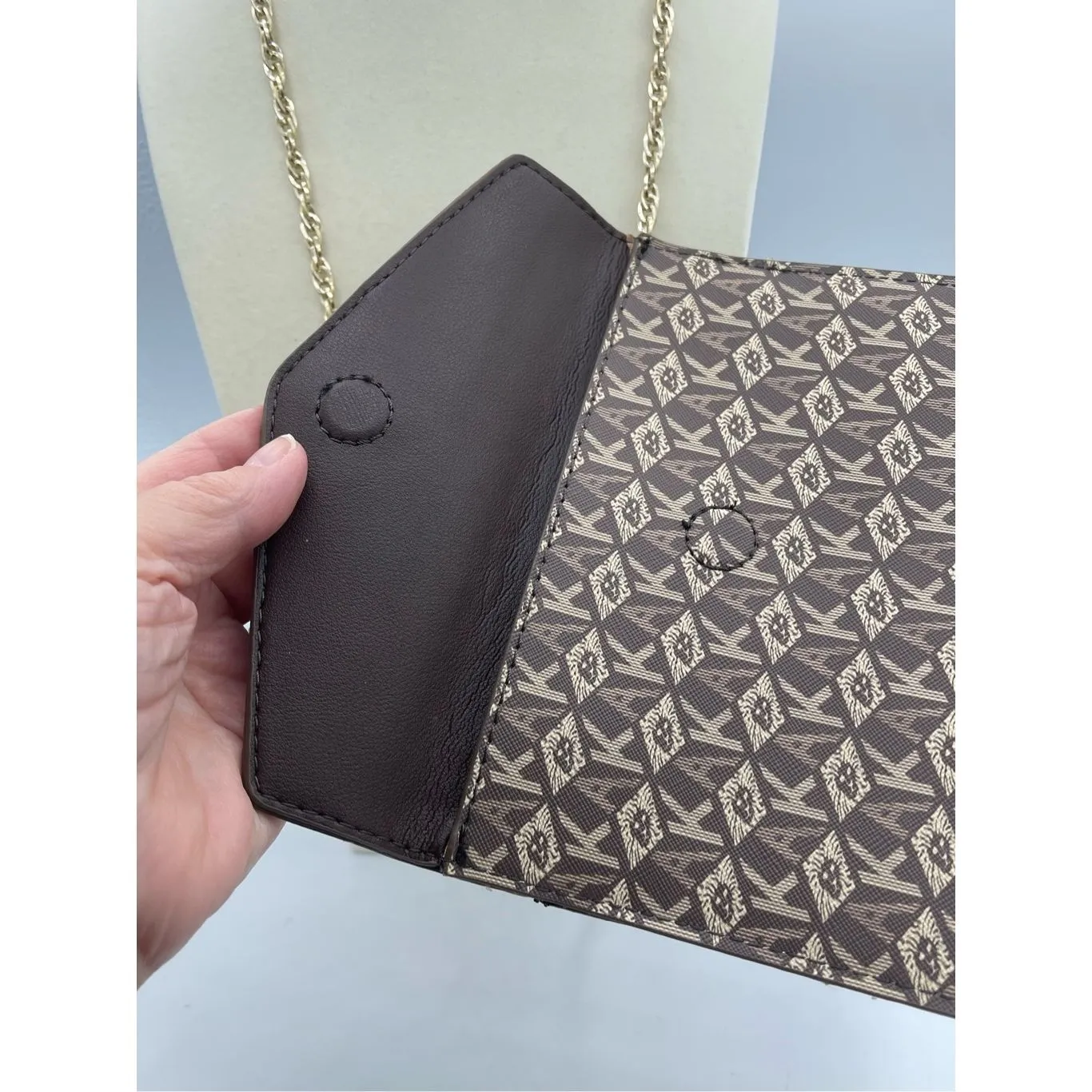 Anne Klein  logo envelope shoulder bag clutch - Image 8