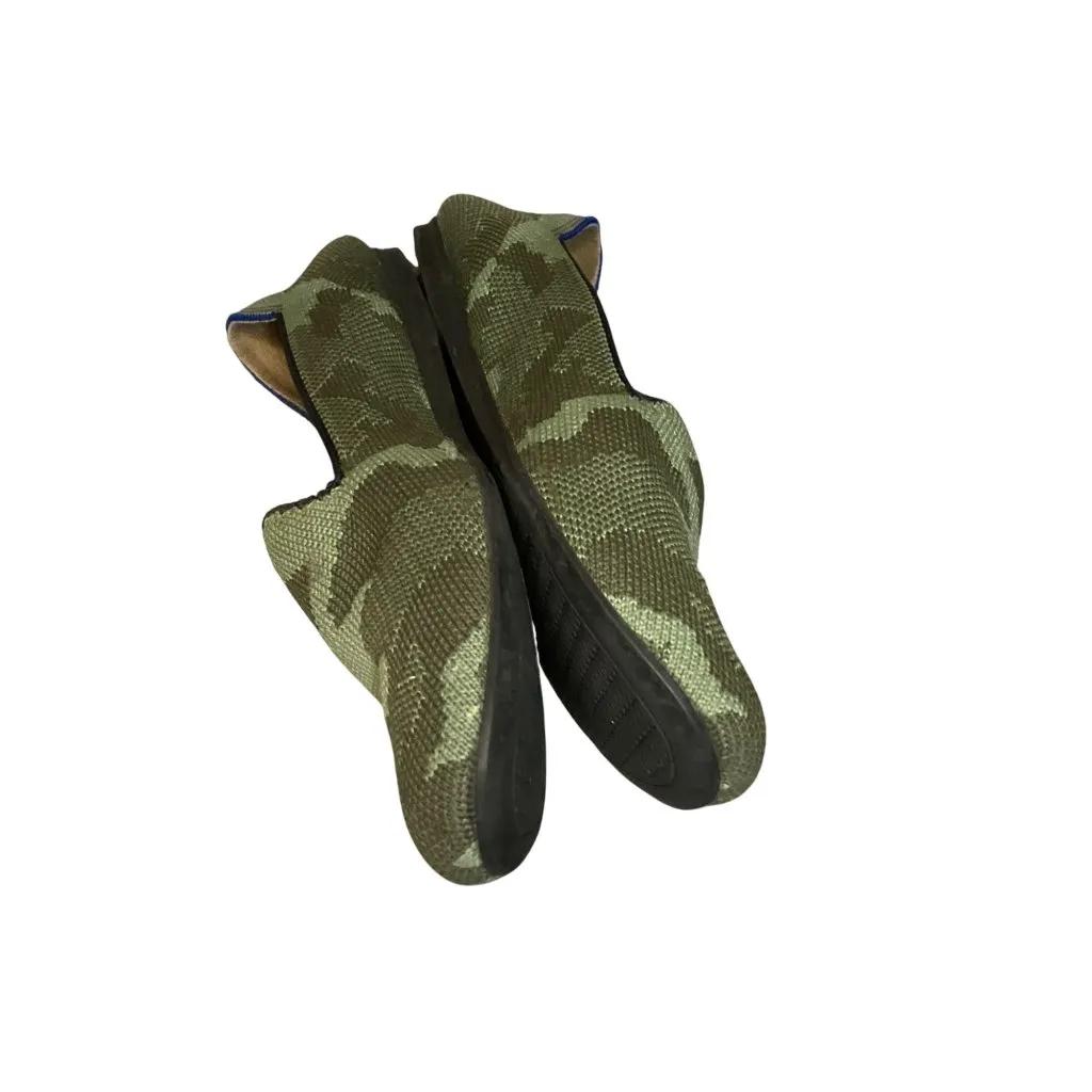 Rothys Womens 7.5 Green Camo Knit Flats classic casual cozy minimalist business - Image 7