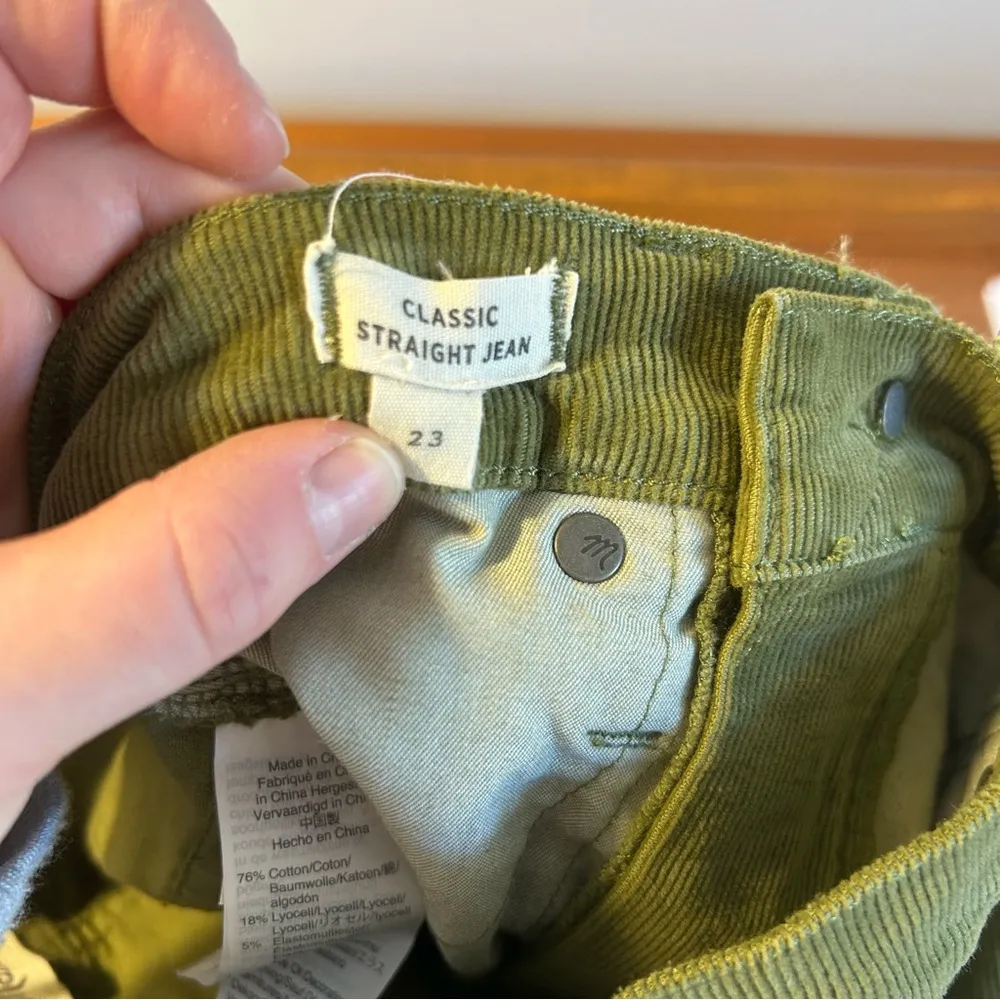 Madewell Classic Corduroy Straight Jeans In Vintage Moss - Image 12