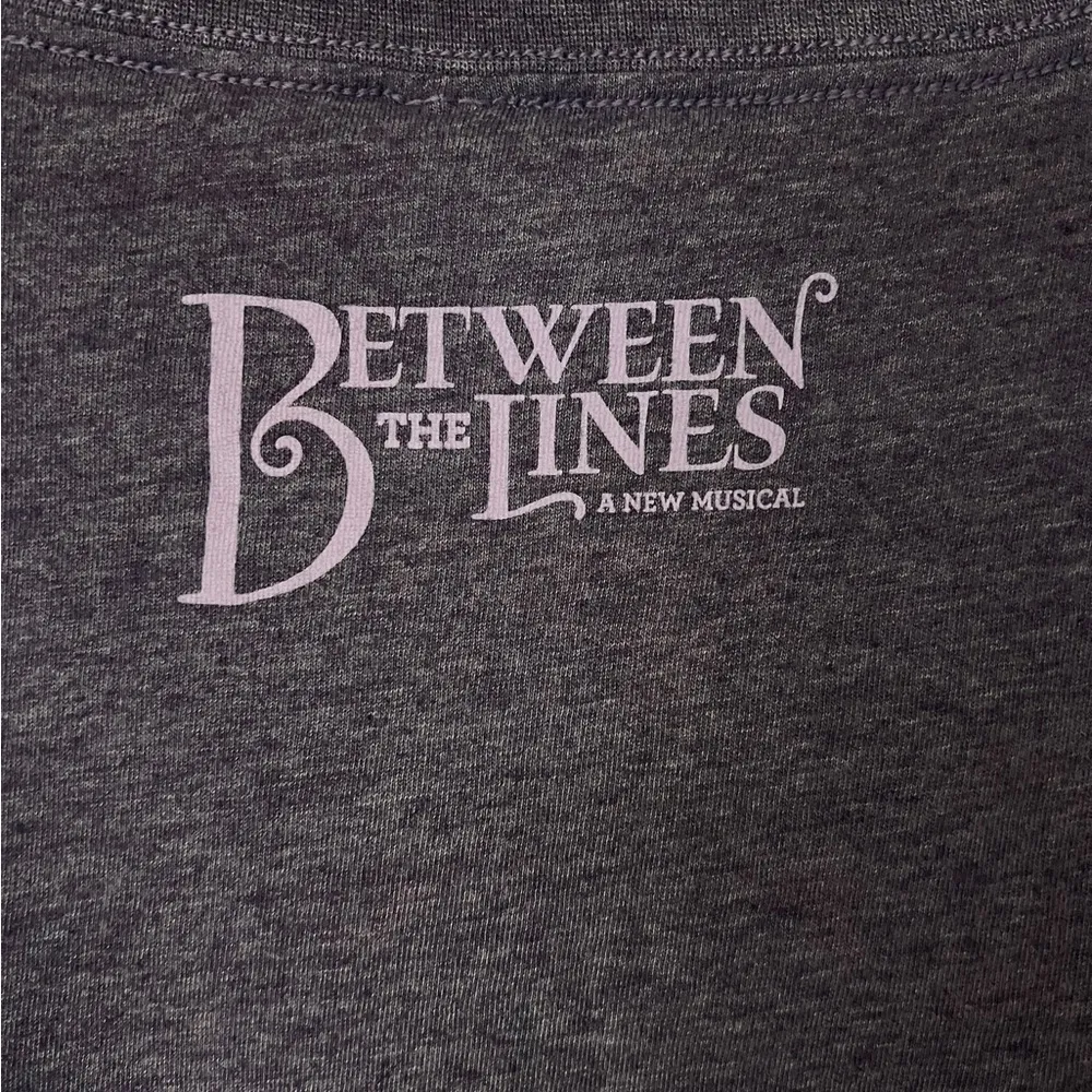 Rare Off Broadway Between The Lines Purple Tee Size XL - Image 5