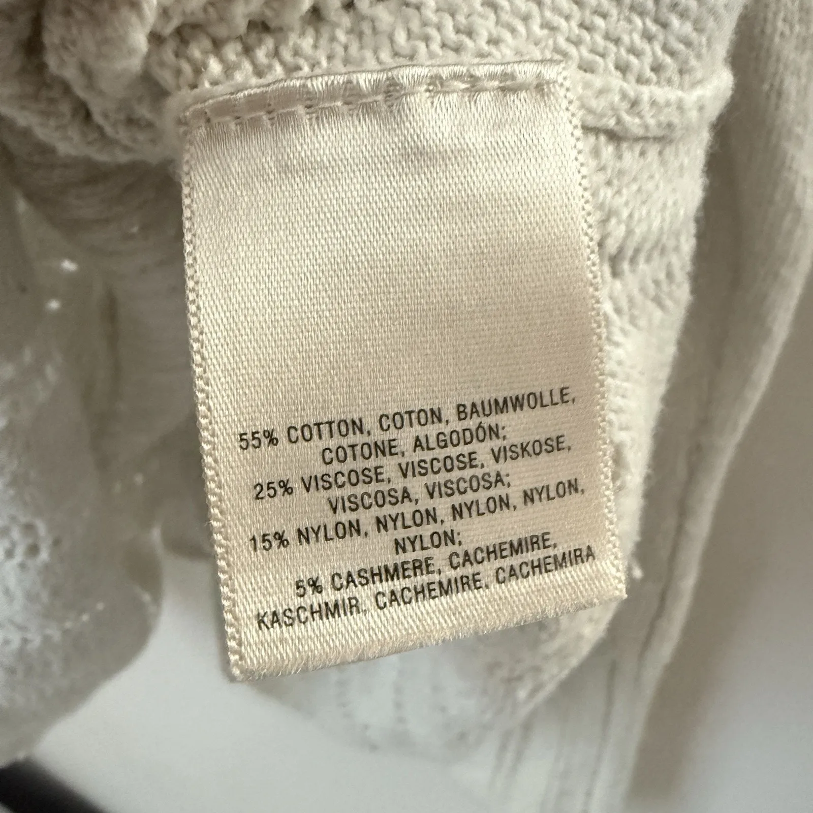 Anthropologie Angel of the North Nulia Circle Hem Swing Sweater Cream Cashmere - Image 5