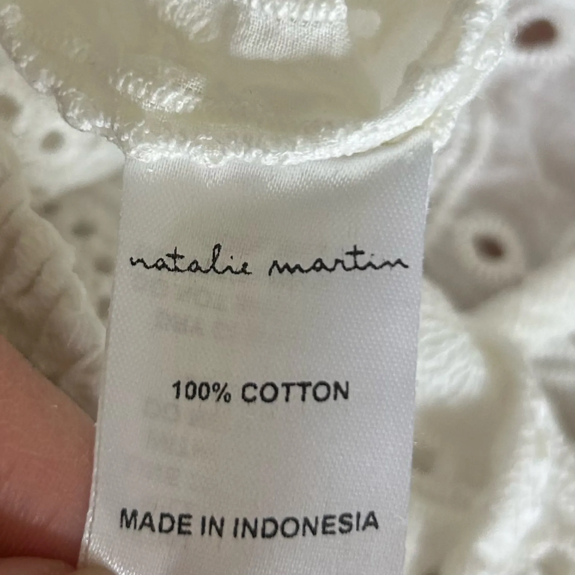 Natalie Martin X Madewell White Eyelet 100% Cotton Shorts Size Large - Image 4