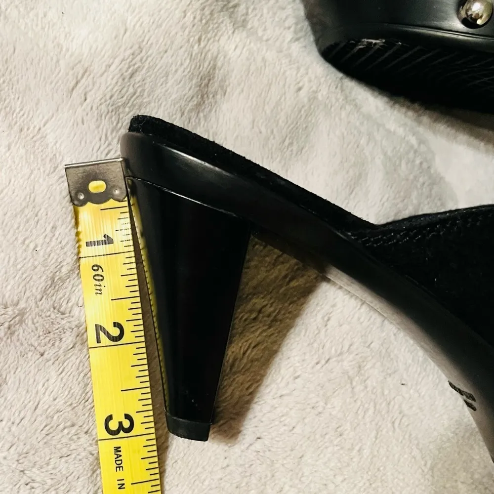 STUART Weitzman Suede Mule Heeled Shoes sz 6.5 - Image 9