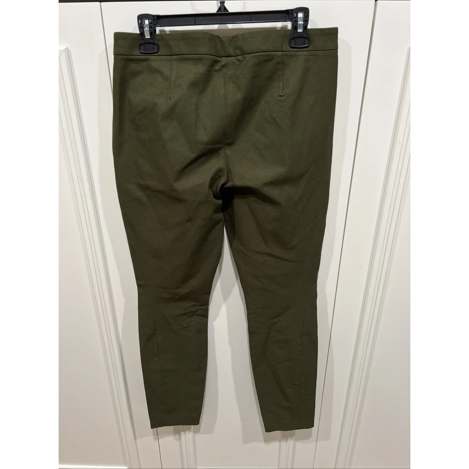 Theory Womens Olive Green Adalwen Jetty Pants Size 10 Stretch Skinny Preppy - Image 3