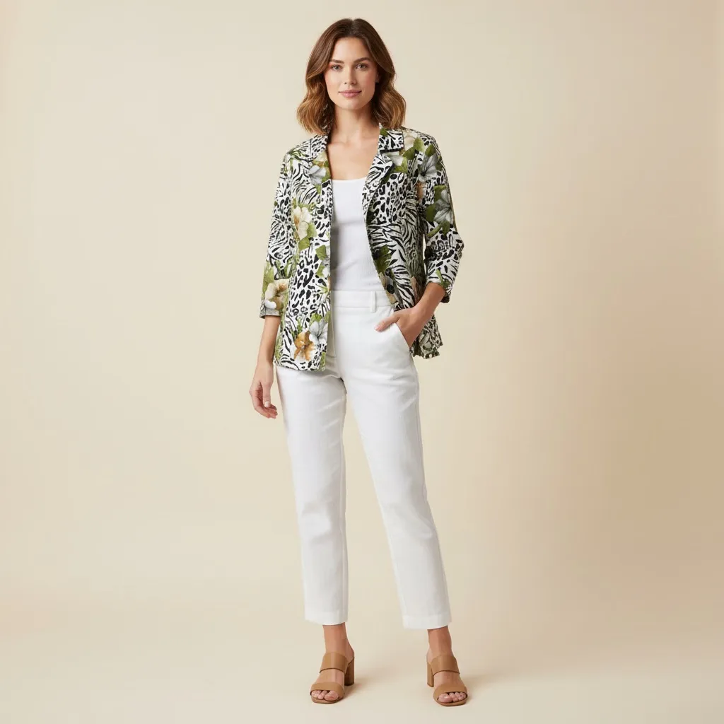 Lane Bryant Floral and Animal Print Blazer size 22/24W - Image 5