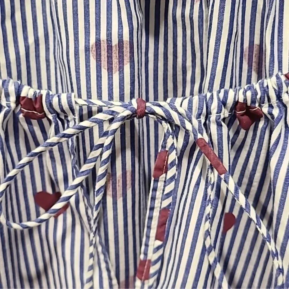 J. Crew | Preppy Chic Intimates & Sleepwear Nightgown Stripes & Hearts Size XXS - Image 5