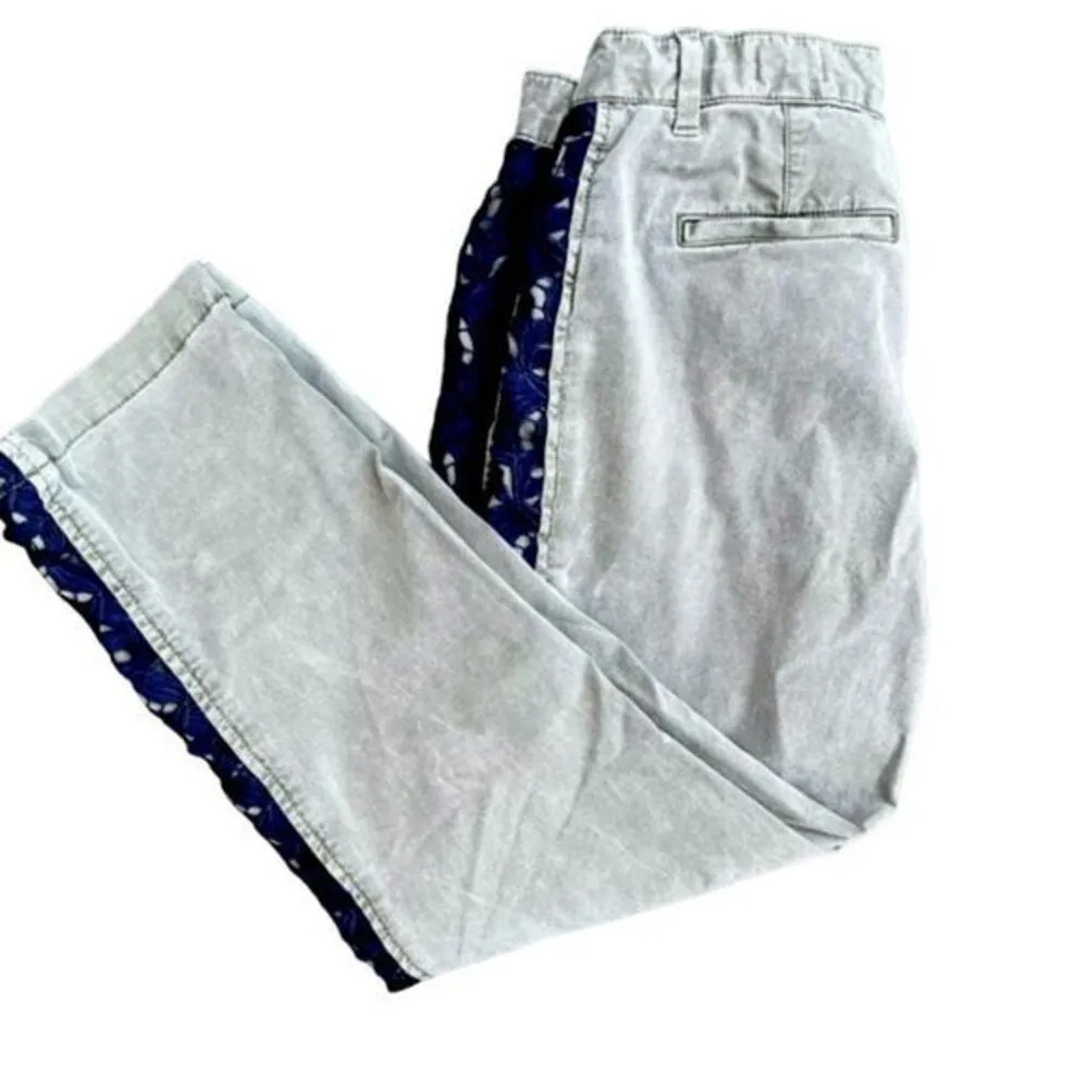 Gap Green Girlfriend Chinos Lace Cut Out Size 2 casual festival indy y2k edgy - Image 3