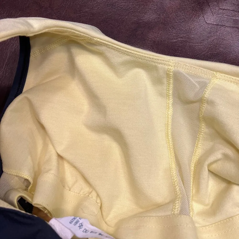 Lululemon Cardio Kick Tank Top Women 8 Built In Bra Yellow Inkwell W1B95S Active - Image 9