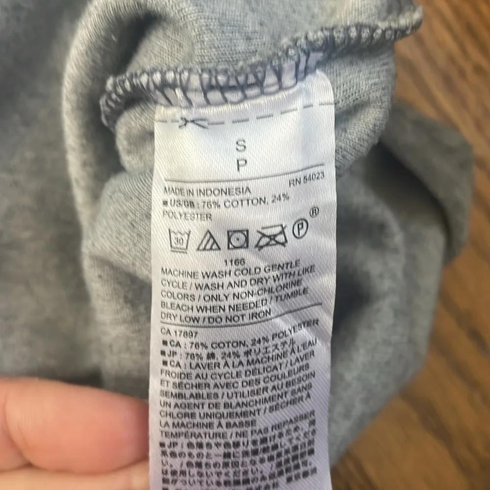 Banana Republic Gray Velour Mock Neck Pullover Sweater Sweatshirt Sz Small Cozy - Image 4