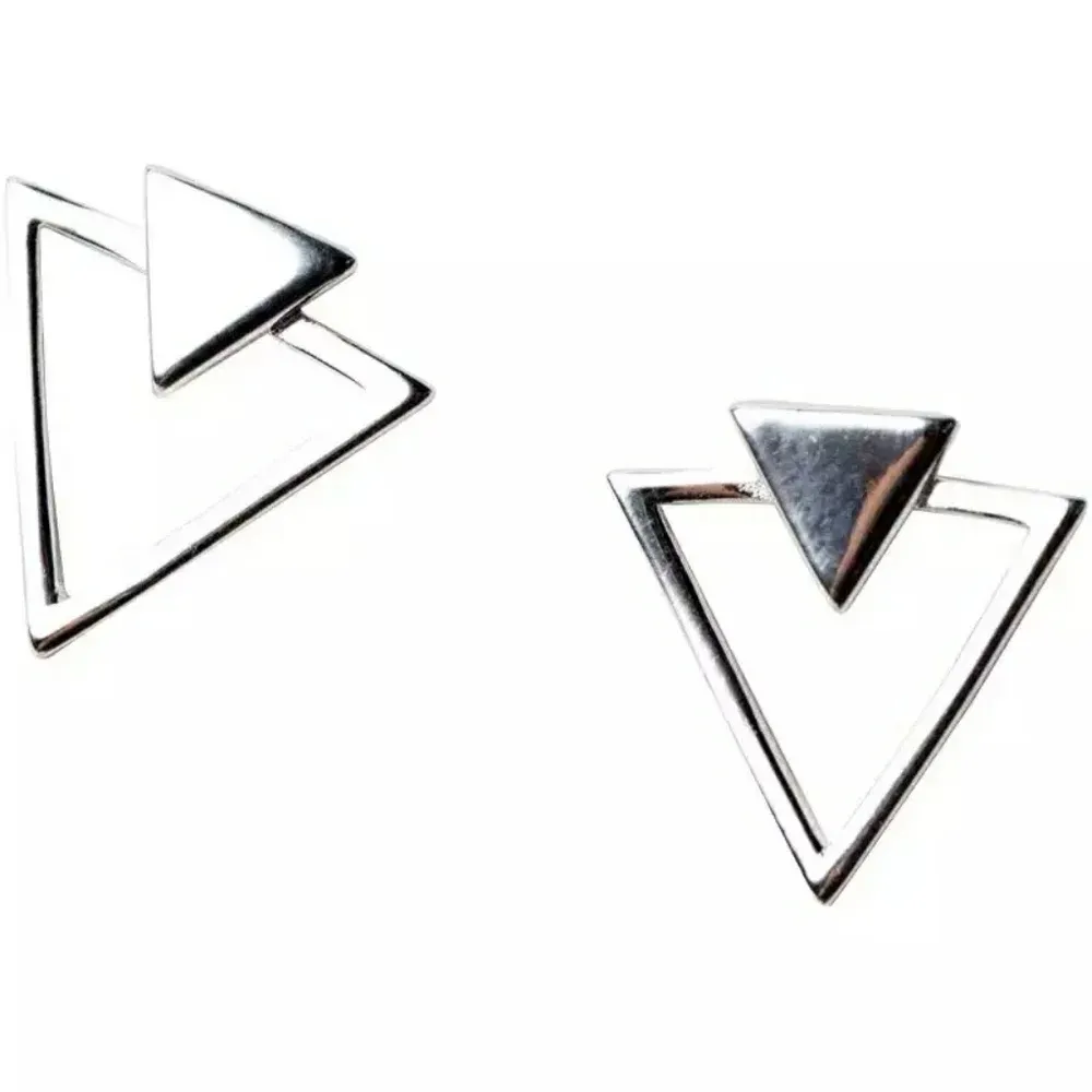 Chevron Stud‎ Earrings | 925 Sterling Silver - Image 6