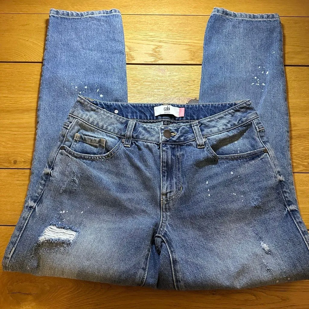 CAbi jeans 100% bf distressed 2 women’s style #5884 - Image 2