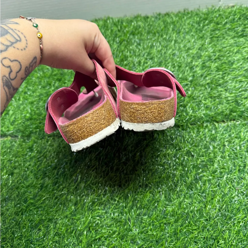 Birkenstock Gizeh Big Buckle Fuchsia Tulip Nubuck sandals - Image 4