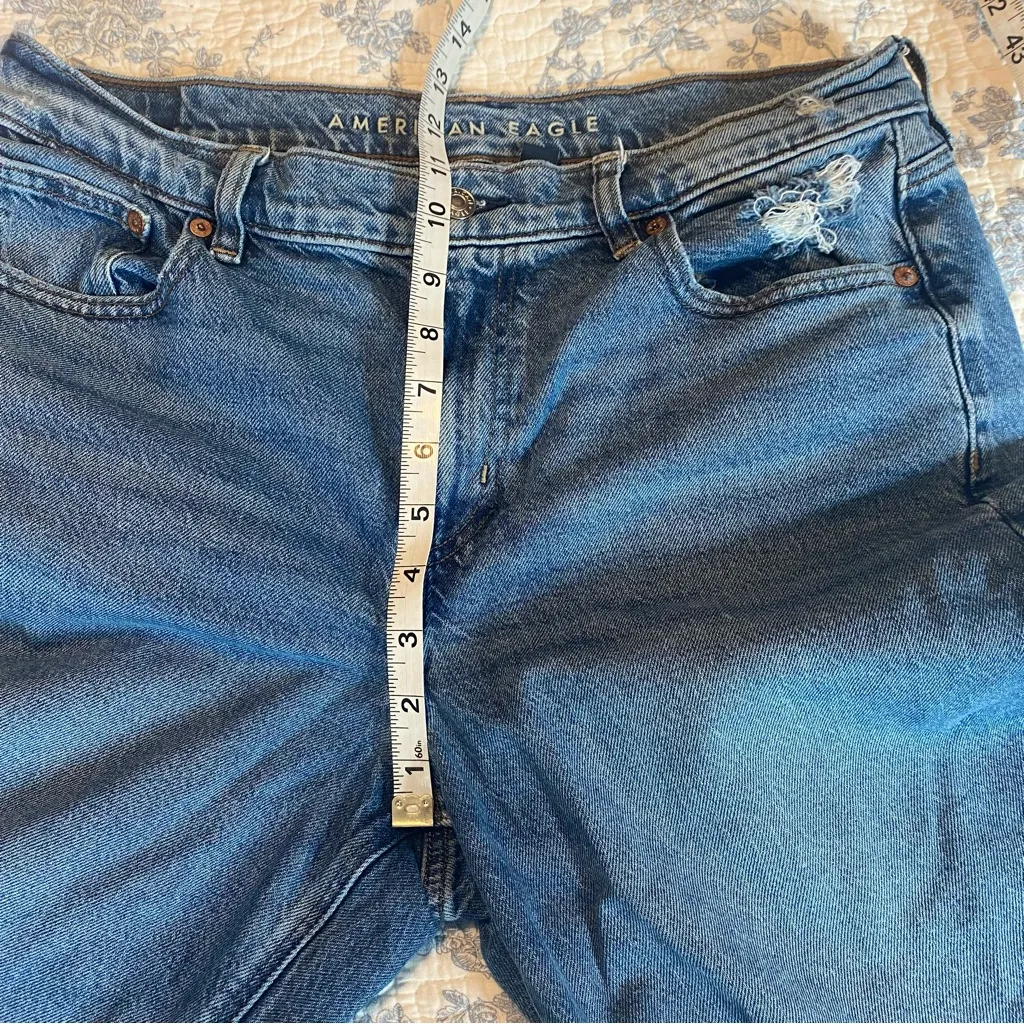 American Eagle x Maddie/Kenzie High-Rise Relaxed Straight Leg Jean Size 10 - Image 7