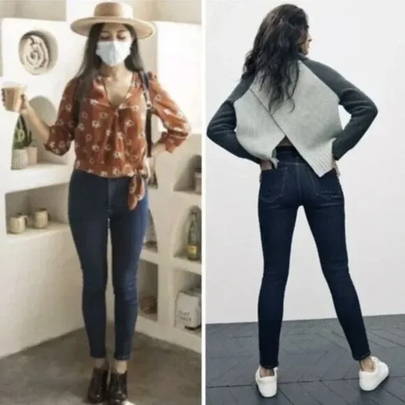 NEW‎ Madewell 9" Mid-Rise Skinny Jeans in Orland Wash: TENCEL™ Denim 29 - Image 2