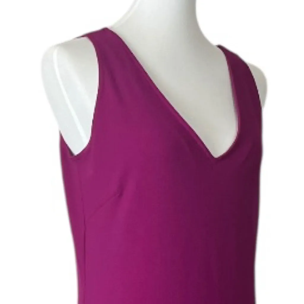 Boston Proper Maxi Dress Beyond Travel V-neck Magenta Pink Women’s Size Medium - Image 8