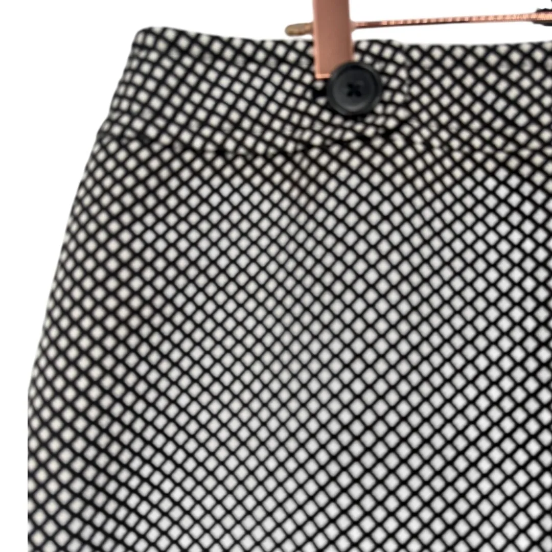 Ann Taylor‎ Women's Black White Diamond Print Pencil Skirt Size 14 Career Office - Image 6