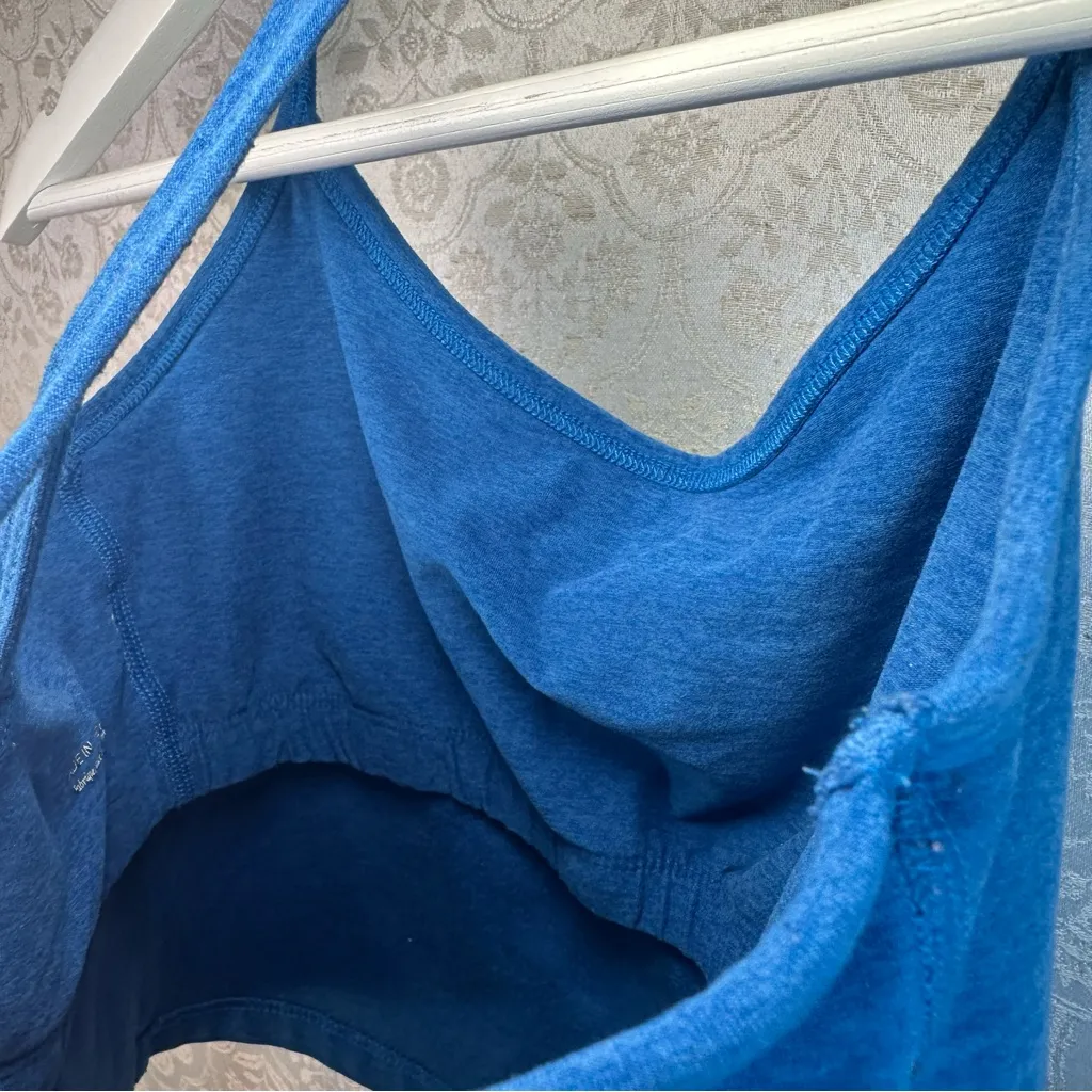 BEYOND YOGA Space Dye Cropped Racerback Blue Sports Bra Tank Small - Image 5