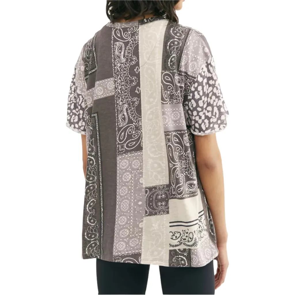EUC Free People Clarity Multi Pattern Bandana Top Size - Image 2