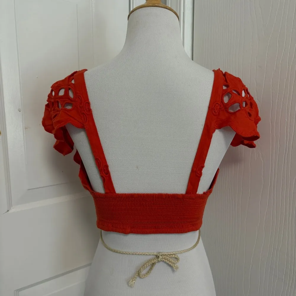 Free People Eyelet Crop Top - Image 3